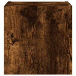 Berkfield Durable Tv Wall Cabinet With Led Lights Smoked Oak 30.5X35X30 Cm - thumbnail 9