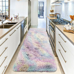 Ameha Rainbow Shaggy Rugs Bedroom Living Room Kitchen Hallway Extra Large Runner Rug Smooth Non Shedding Carpet 80X300 Cm - thumbnail 5
