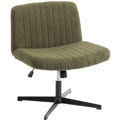 Desk Chair With Wide Seat, Thick Padding, Rock Function, Green - image 1