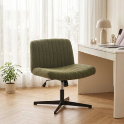 Desk Chair With Wide Seat, Thick Padding, Rock Function, Green - thumbnail 4