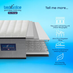 Bedz Online Bedzonline Eco Coil Memory Foam Mattress, Medium-Firm Orthopaedic Support, 3Ft Single (90X190Cm) - thumbnail 5