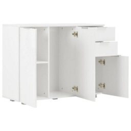 Berkfield Sideboard High Gloss White 107X35X76 Cm - thumbnail 4