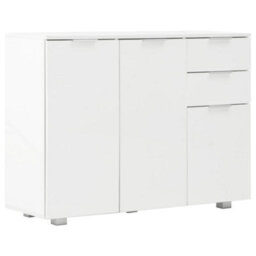 Berkfield Sideboard High Gloss White 107X35X76 Cm - thumbnail 2