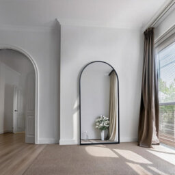 Agenzia 14 Large Arched Metal Frame Full Length Leaner Wall Mirror 180 X 90Cm - thumbnail 3