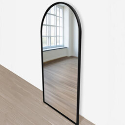 Agenzia 14 Large Arched Metal Frame Full Length Leaner Wall Mirror 180 X 90Cm - thumbnail 4