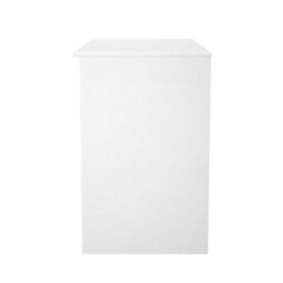 Trent 3 Drawer Desk In Dusk Grey & White Matt (Ready Assembled) - thumbnail 3