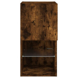 Walplus Tv Cabinets With Led Lights 2 Pcs Smoked Oak 30.5X30X60 Cm - thumbnail 9