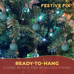 Festive Fix 25 Ice Blue  Mini Christmas Baubles Shatterproof Ornaments For Xmas Tree Home Party Decorations Matte Shiny Glitter - thumbnail 3
