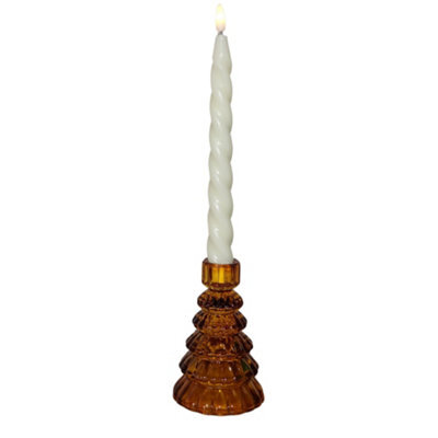 Large Christmas Tree Candle Holder - Champagne Gold - image 1