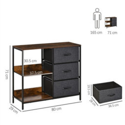 Chest Dresser Tower With 3 Drawers Storage Cabinet Organizer - thumbnail 2