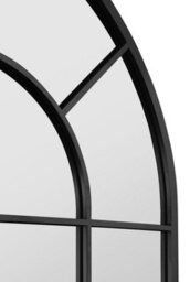 "Mirroroutlet Arcus - Black Framed Arched Window Garden Mirror 71"" X 33.5"" (180 X 85Cm)" - thumbnail 7
