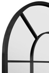 "Mirroroutlet Arcus - Black Framed Arched Window Garden Mirror 71"" X 33.5"" (180 X 85Cm)" - thumbnail 6
