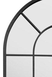 "Mirroroutlet Arcus - Black Framed Arched Window Garden Mirror 71"" X 33.5"" (180 X 85Cm)" - thumbnail 5