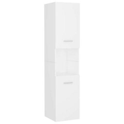 Berkfield Sturdy Bathroom Cabinet White 30X30X130 Cm Engineered Wood - thumbnail 1
