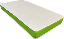 Wilson Beds Limited - 4Ft6 Double Rainbow Kids Basic Green Quilted Conventional Foam Free Spring Mattress