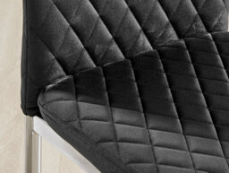 Furniturebox Uk Giovani Round Grey 100Cm Table And 4 Black Velvet Milan Chairs - thumbnail 8