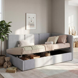 Velvet Ottoman Daybed With Storage - thumbnail 6