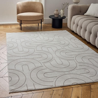 The Rugs Carmel Cream/beige Geometric Area Rug And Runner Non Shedding, Stain Resistant, Soft - image 1
