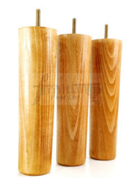 L&F Turned Wood Legs Oak Wash 230mm High Set Of 4 Replacement Furniture Bun Feet Settee Chairs Sofas Footstools M8 Pkc148 - thumbnail 3