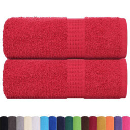 Berkfield Durable Wash Towels 2 Pcs Frogn Red 30X30 Cm 100% Cotton