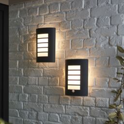 GoodHome Grandy Fixed Matt Dark Grey Mains-Powered Outdoor [E27] Light Bulb Required (Not Included). Check Bulb Dimensions In Relation To Space Available. Wall Light - thumbnail 2