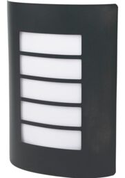 GoodHome Grandy Fixed Matt Dark Grey Mains-Powered Outdoor [E27] Light Bulb Required (Not Included). Check Bulb Dimensions In Relation To Space Available. Wall Light - thumbnail 3