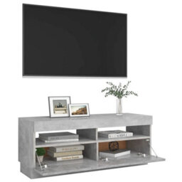 Vidaxl Tv Cabinet With Led Lights Concrete Grey 100X35X40 Cm - thumbnail 7