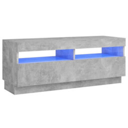 Vidaxl Tv Cabinet With Led Lights Concrete Grey 100X35X40 Cm - thumbnail 2