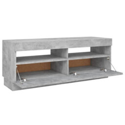 Vidaxl Tv Cabinet With Led Lights Concrete Grey 100X35X40 Cm - thumbnail 9