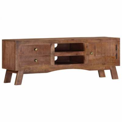 Berkfield Tv Cabinet 110X30X40 Cm Rough Mango Wood - image 1