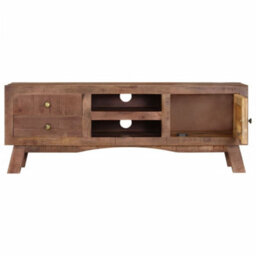 Berkfield Tv Cabinet 110X30X40 Cm Rough Mango Wood - thumbnail 5