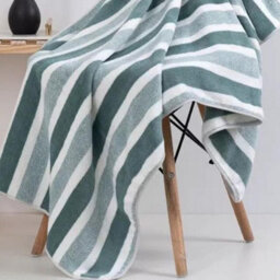 12Pcs Towel Bale Set Soft Absorbent Bathroom Towels With Elegant Woven Stripe Uk - Green - thumbnail 4