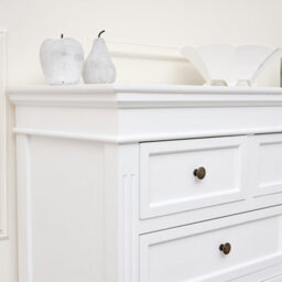 Melody Maison Large White 7 Drawer Chest Of Drawers - Daventry White Range - thumbnail 5