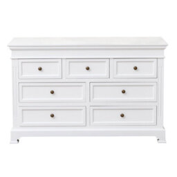 Melody Maison Large White 7 Drawer Chest Of Drawers - Daventry White Range - thumbnail 6