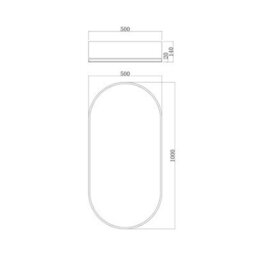 Royal Bathrooms Avenza 500 X 1000mm Matt Black Capsule Bathroom Mirror Cabinet Wall Mounted With Storage - thumbnail 7