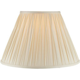 "Loops 16"" Tapered Lamp Shade - Ivory Silk Pinched Pleats Fabric Cover - Table Light" - thumbnail 1