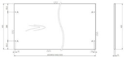 Aveli 800mm Bathroom Vanity Unit Grey Marble Countertop Wall Hung Black Fluted Unit - thumbnail 6