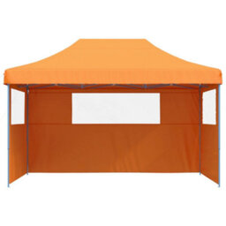 Walplus Foldable Party Tent Garden Gazebo Canopy Pop-Up With 3 Sidewalls Orange - thumbnail 3