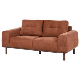 Beliani Sofa 2 Seater Laurila Fabric Golden Brown - thumbnail 4