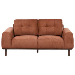 Beliani Sofa 2 Seater Laurila Fabric Golden Brown - thumbnail 1