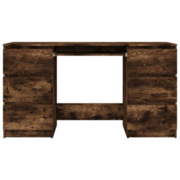Vidaxl Writing Desk Smoked Oak 140X50X77 Cm Engineered Wood - thumbnail 3
