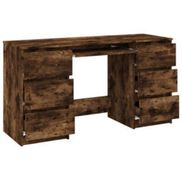 Vidaxl Writing Desk Smoked Oak 140X50X77 Cm Engineered Wood - thumbnail 5