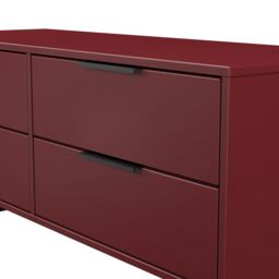 Marsala Ready Assembled Matt Red 4 Drawer Chest (H)515mm (W)1130mm (D)395mm - thumbnail 3