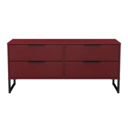 Marsala Ready Assembled Matt Red 4 Drawer Chest (H)515mm (W)1130mm (D)395mm - thumbnail 5