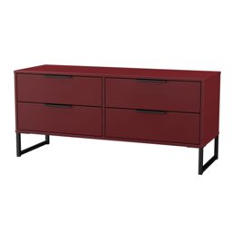 Marsala Ready Assembled Matt Red 4 Drawer Chest (H)515mm (W)1130mm (D)395mm - thumbnail 2