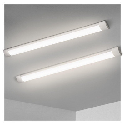 Brightex LED Brightex, Pack Of 2 60W 5Ft 6000 Lumen  Led Batten Tube Light, Non-Flickering Cool White Slimline Fitting For Garage & Office - image 1