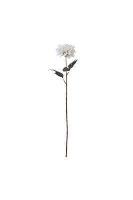 Tall White Dahlia Faux Flower, Elegant Artificial Bloom For Home Decor - image 1