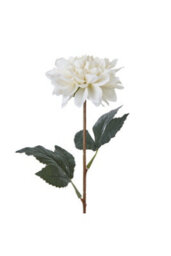 Tall White Dahlia Faux Flower, Elegant Artificial Bloom For Home Decor - thumbnail 2