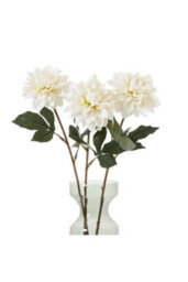 Tall White Dahlia Faux Flower, Elegant Artificial Bloom For Home Decor - thumbnail 3
