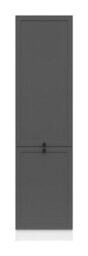 Impact Furniture Kitchen Larder Unit Tall Slim Cabinet Pantry Cupboard Shaker Dark Grey Left 500mm Junona - thumbnail 4